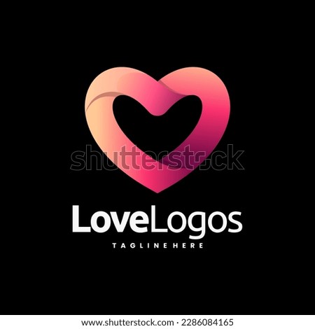 creative icon love logo design illustration