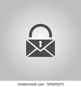 Creative icon "Mail locked" or "anti-spam".