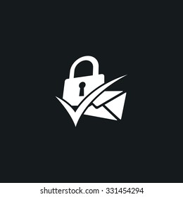 Creative icon "Mail locked" or "anti-spam".