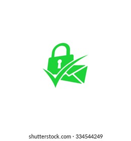 Creative icon "Mail locked" or "anti-spam".