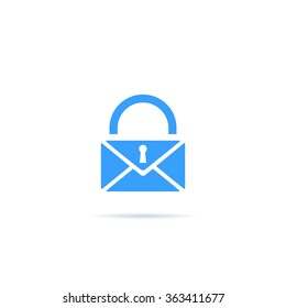 Creative icon "Mail locked" or "anti-spam".