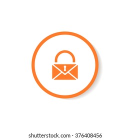 Creative icon "Mail locked" or "anti-spam".
