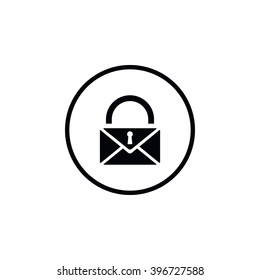 Creative icon "Mail locked" or "anti-spam".