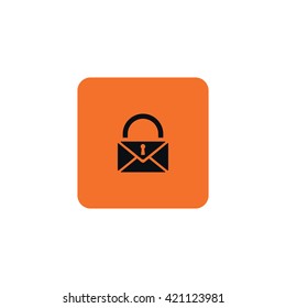 Creative icon "Mail locked" or "anti-spam".