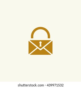 Creative icon "Mail locked" or "anti-spam".