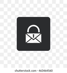 Creative icon "Mail locked" or "anti-spam".