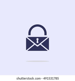 Creative icon "Mail locked" or "anti-spam".