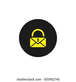 Creative icon "Mail locked" or "anti-spam".