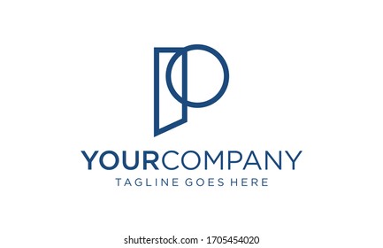 Icono creativo Letra P para el diseño del logotipo vector editable en fondo blanco