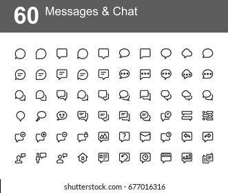 Creative icon set - Messages and Chat