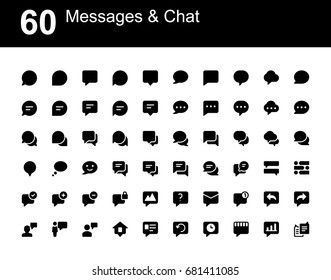 Creative icon set - Messages and Chat