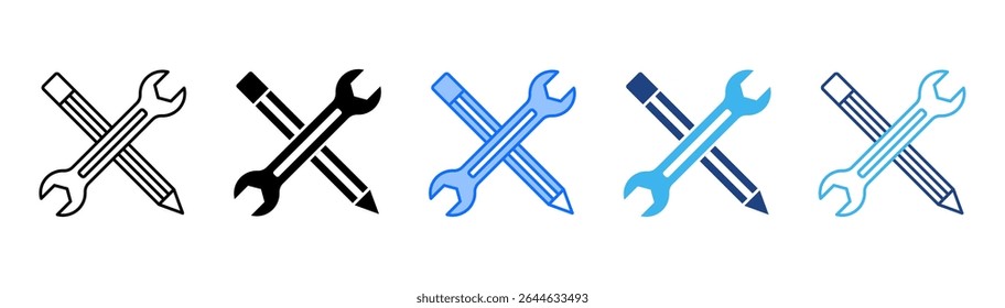 Creative icon set multiple style collection