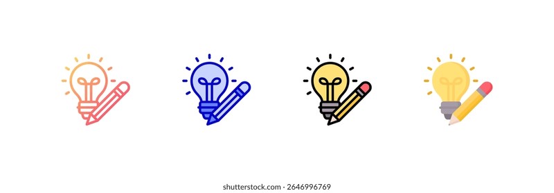 Creative Icon set multiple style collection
