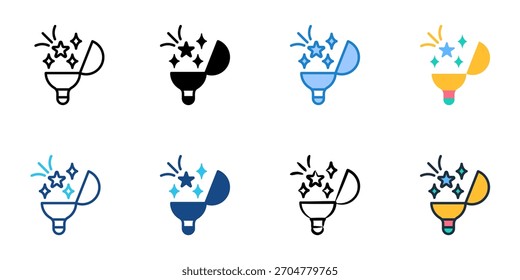 Ícone criativo define coleção de vários estilos 
