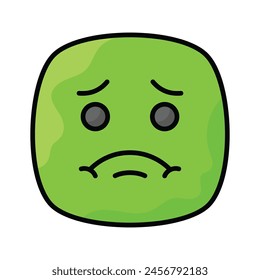 Creative icon of sick emoji, ready to use in website and mobile apps