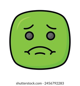 Creative icon of sick emoji, ready to use in website and mobile apps