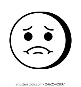 Icono creativo de emoji enfermo, listo para usar en Sitios web y App móviles