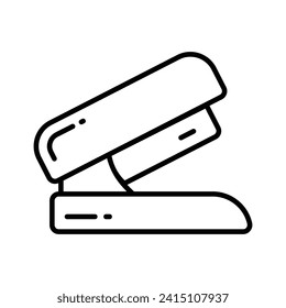 A creative icon of stapler in trendy style, stationery item, office supplies