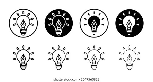 Creative icon thin flat simple illustration symbol