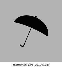 Paraguas de icono creativo, velador de color negro