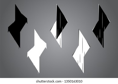 Creative icon vector illustration. Black and white logo design. Modern noir style.