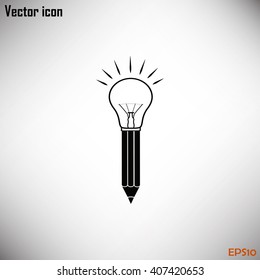 creative Icon Vector. lightbulb icon vector