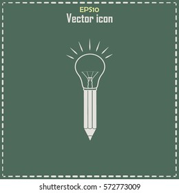 creative Icon Vector. lightbulb icon vector