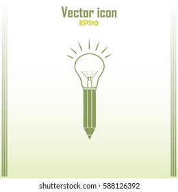 creative Icon Vector. lightbulb icon vector