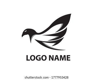 Diseño creativo del logotipo del ala de ave icónica