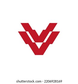 creative iconic letter V logo design vector idea, bold double V geometric logo vector design template with modern, clean and elegant styles isolated on white background. mark symbol logo V design idea