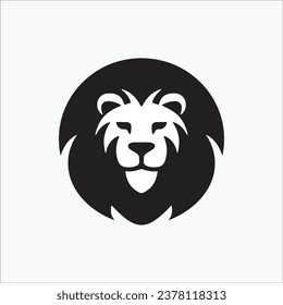 Creative iconic Lion black color vector design