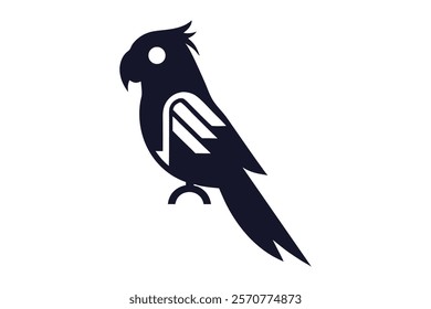 Creative Iconic Parrot Bird Logo Design Vector Illustration