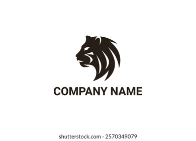 Creative Iconic Tiger Head Logo Design Template