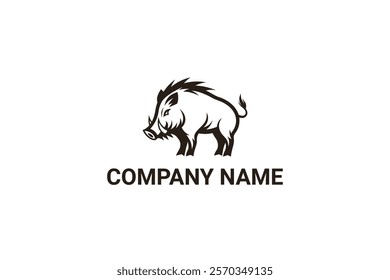 Creative Iconic Wild Boar Logo Design Template