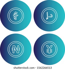  creative icons of currency isolated on background
   