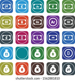 creative icons of currency isolated on background
   