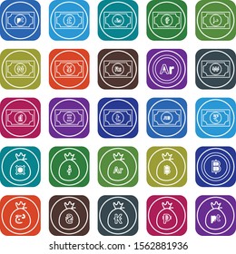 creative icons of currency isolated on background
   