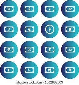 creative icons of currency isolated on background
   