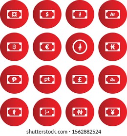 creative icons of currency isolated on background
   