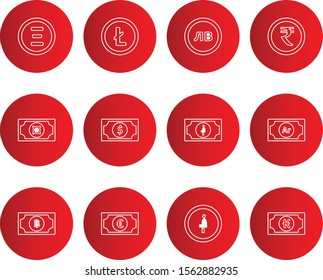 creative icons of currency isolated on background
   
