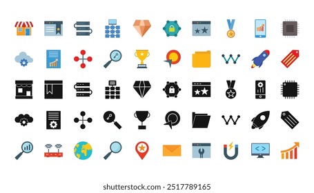 Creative Icons Design Elements Collection Of Vector