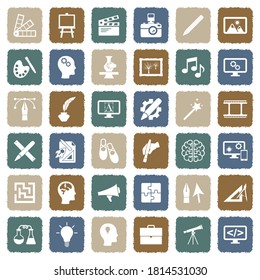 Creative Icons. Grunge Color Flat Design. Vector Illustration.