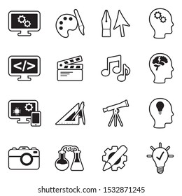 Creative Icons. Line With Fill Design. Vector Illustration.