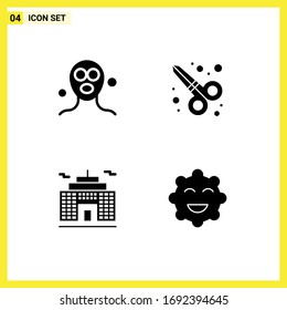 Creative Icons Modern Signs and Symbols of beauty; corporation; relaxation; scissors; biscuits Editable Vector Design Elements