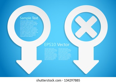 creative icons on blue, eps10 vector background