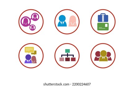 creative icons for security and services for company and branding, technology and business services financing  