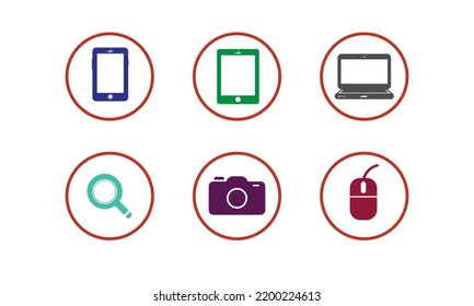 iconos creativos para la seguridad y los servicios para la financiación de empresas y marcas, tecnología y servicios empresariales  