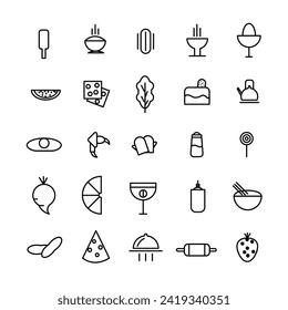 Kreative Symbole für Essen und Trinken Restaurants Fast Food