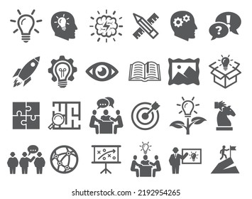 Creative Icons Set On White Background Stock Vector (Royalty Free ...