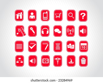 creative icons sets in red